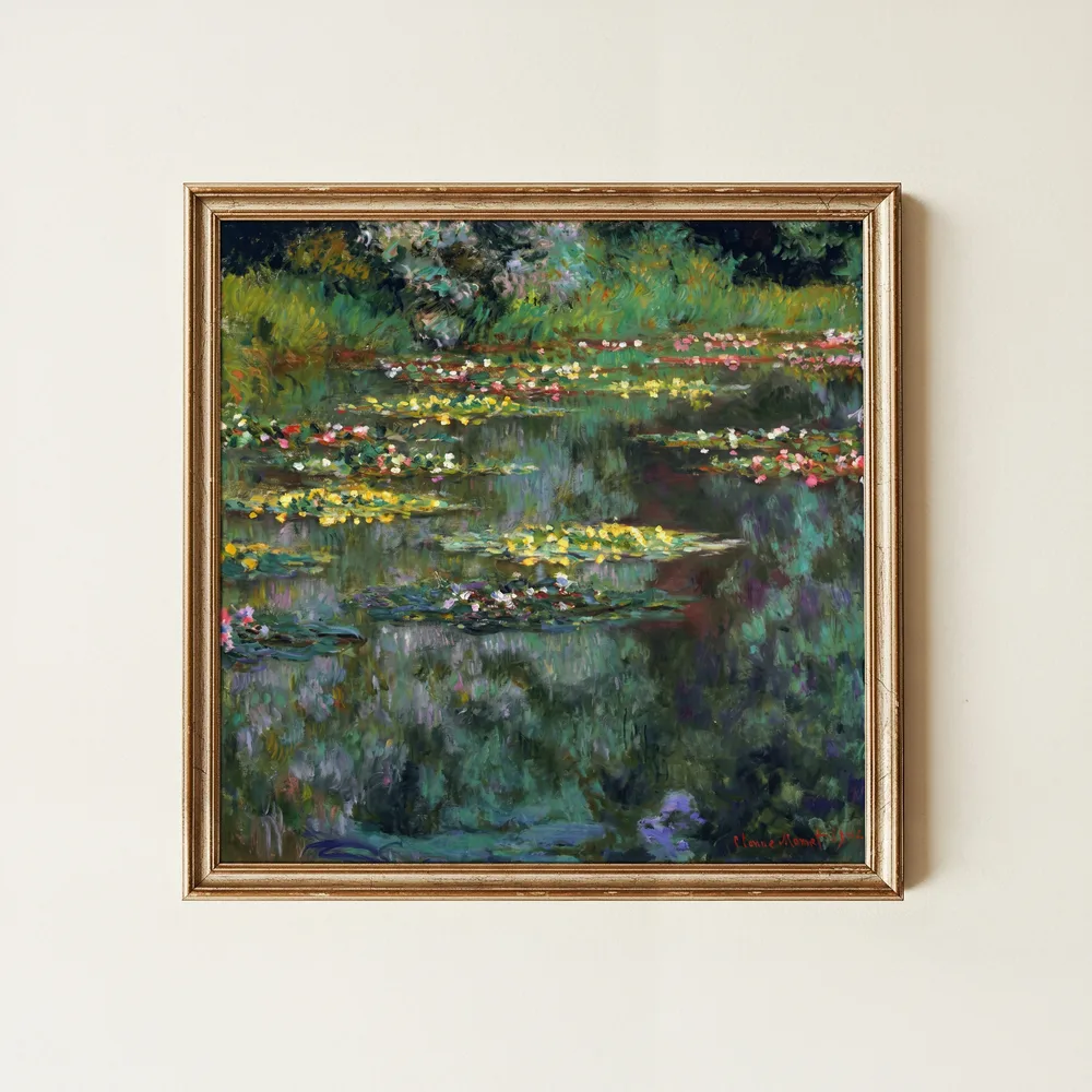 The Water Lily Pond framed, as sold in the storefront